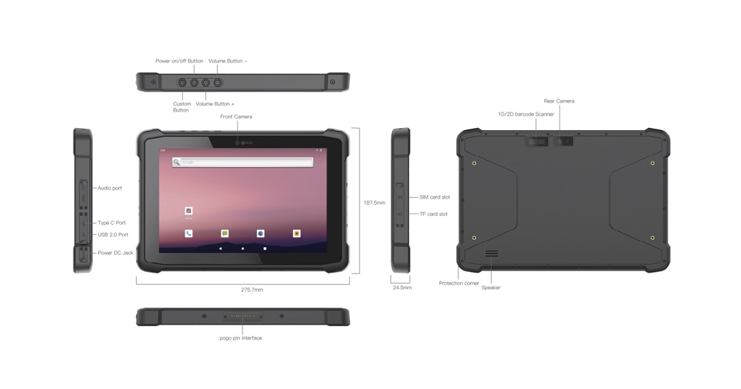 Waterproof Rugged Tablet Android 10.1inch R18