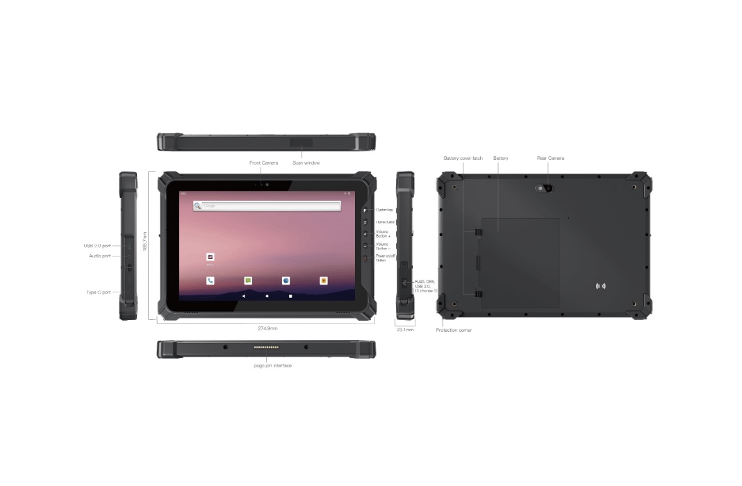 Mobile Rugged Tablet Android 8inch T81X