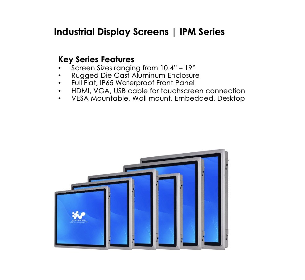 Industrial Display Screens | IPM Series