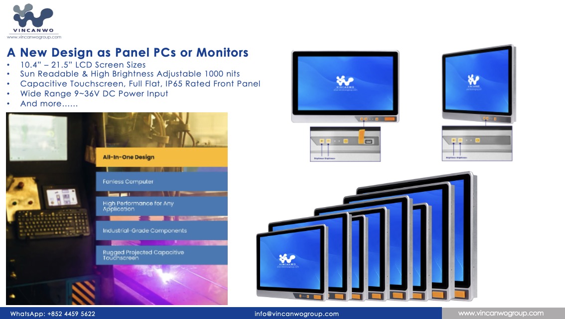 Vincanwo Group, ein neues Design als industrielle PCs oder Monitore