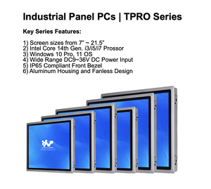 All In One Industrial Fanless Touchscreen Computers | TPRO X86 Series
