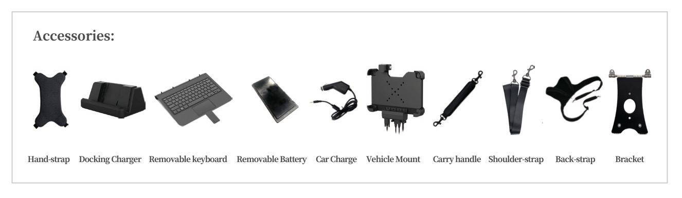 Accessories of 12.2%22 Rugged Notebook VincanwoGroup