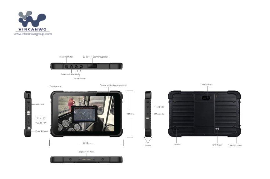 8" Android Rugged Tablet Computer | Q865M | T86X