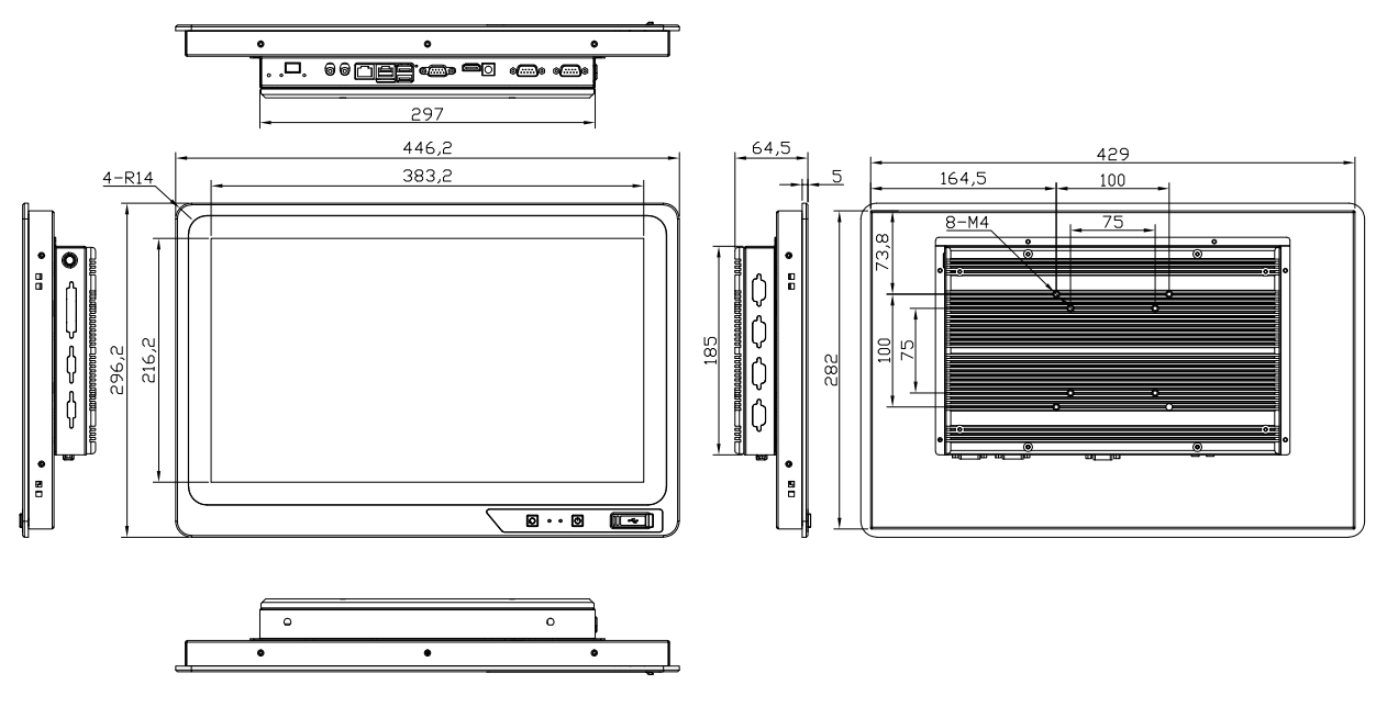 Mounting Dimension,17.3" Touch Panel Industrial PC LCD Screen Wall Mount Windows i5 i7 | VFACEH-173.png