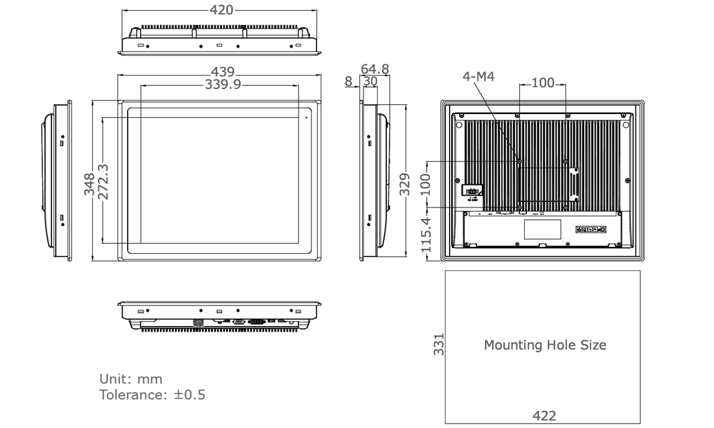 17” Energy-efficient Industrial Display | IPM-17.png