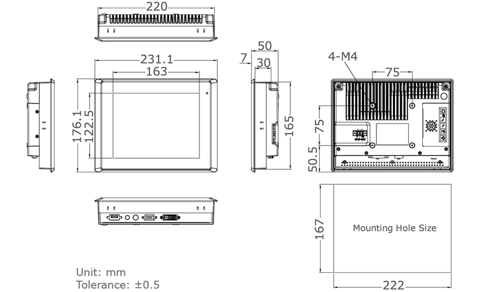 8' End&uuml;striyel Fansız Dokunmatik Ekranlı Monit&ouml;r | IPM-SE8.png