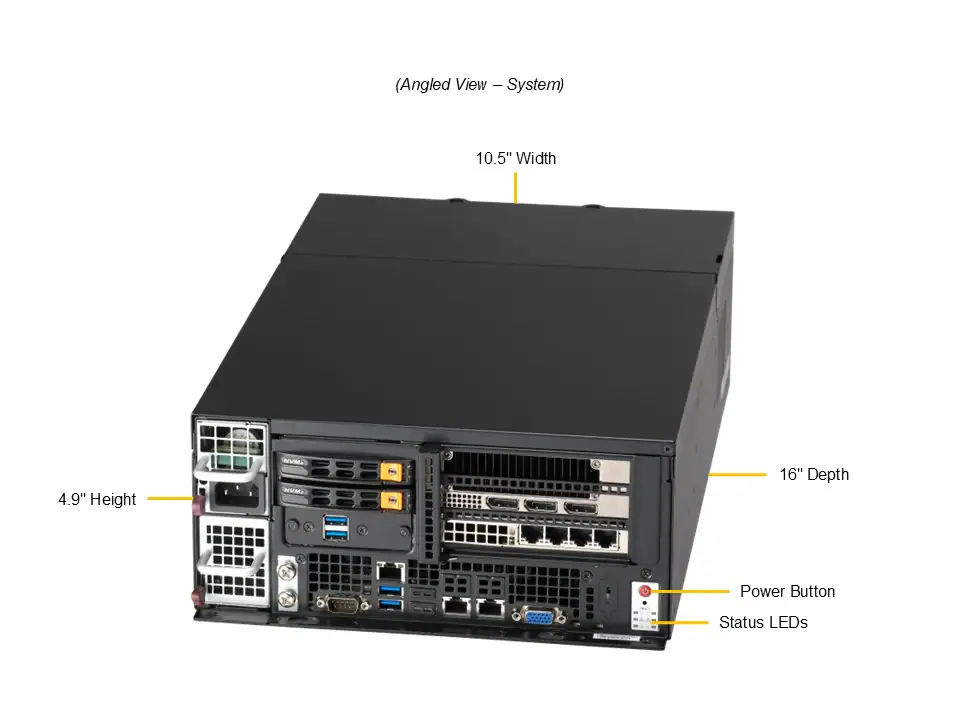 Intel Xeon 6 CPU Fan-based Daxili IoT Server ilə 2.5U Box PC | CT-SYS-E403-14B