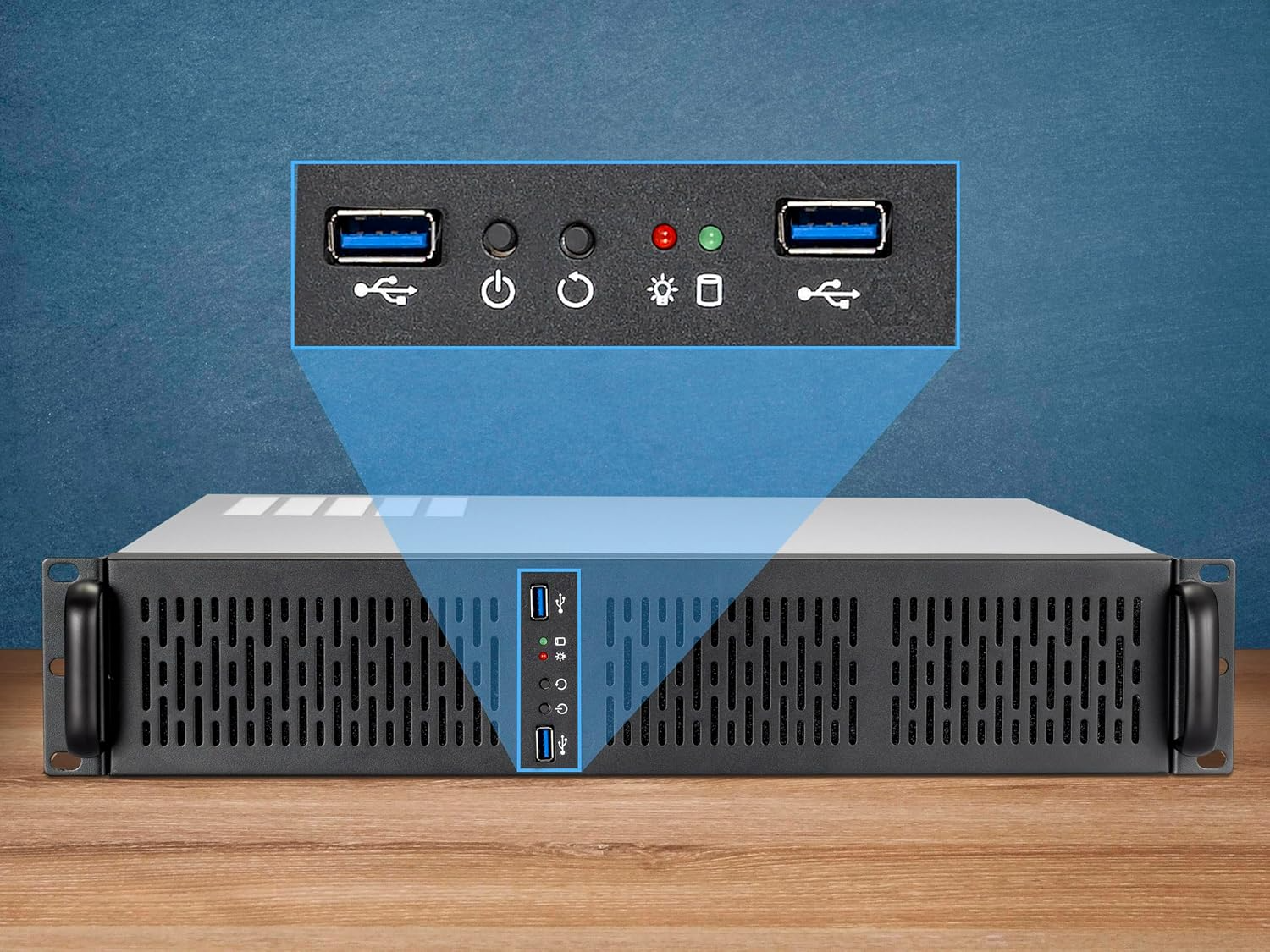 2U Server Chassis Rackmount Case | 4 x 3.5 HDD Bays | Micro-ATX Compatible | IPC-2U