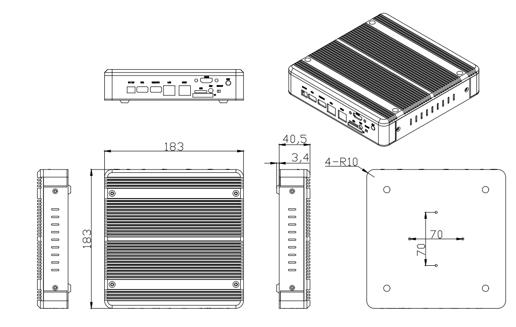 Android Industrial Fanless Mini PC | ANBOX,dimension drawing.png