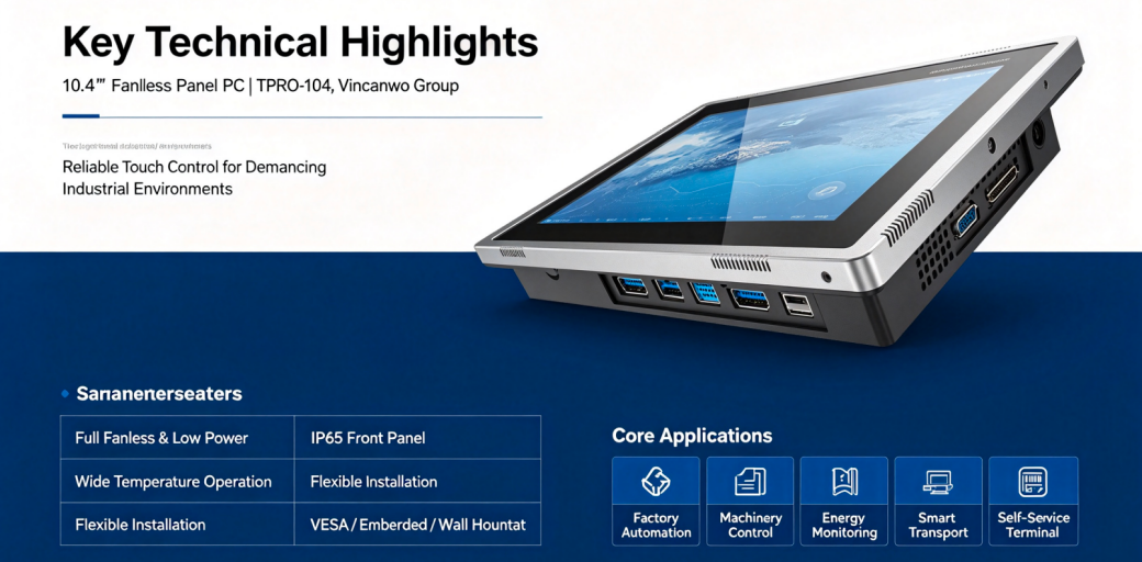 10.4” Fanless Panel PC | TPRO-104.png