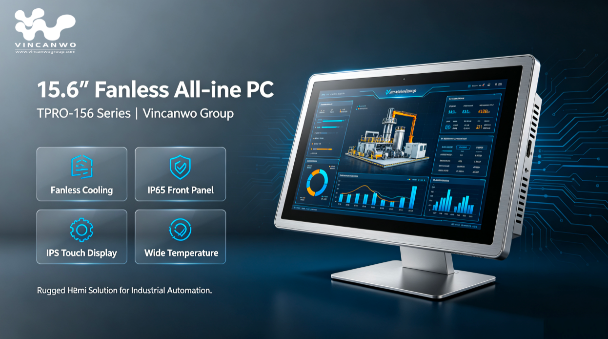 Key Features : Technical Highlights of 15.6” Fanless All-in-One PC | TPRO-156, Vincanwo Group.png